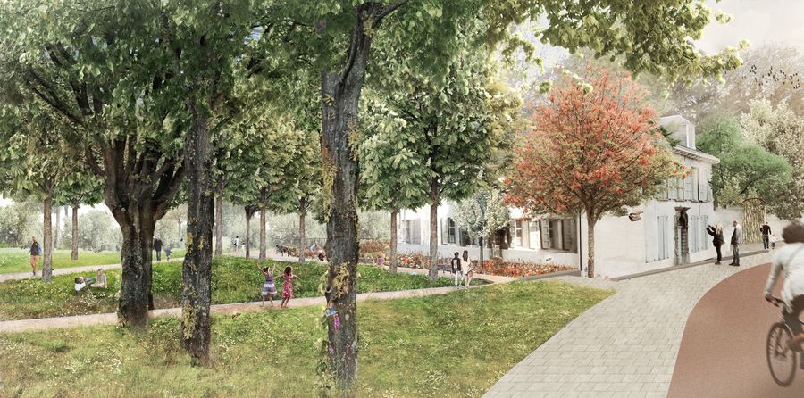 Toekomstbeeld Ringpark Het Schijn - Pastorij Lakborslei/Rodekruisplein